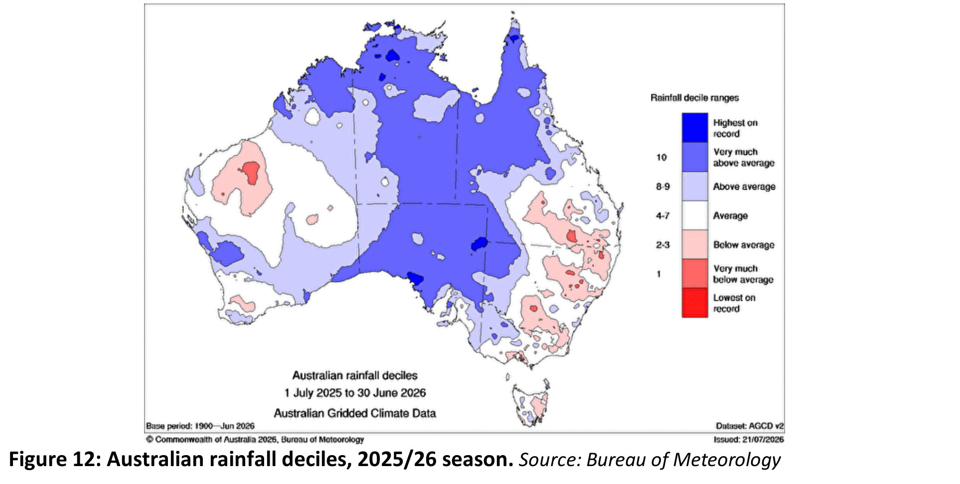 Figure 12: Australian rainfall deciles